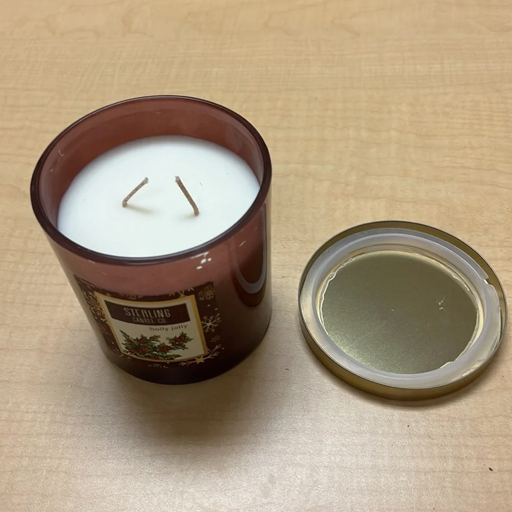 Sterling‎ Candle Co holly jolly two wick candle, new